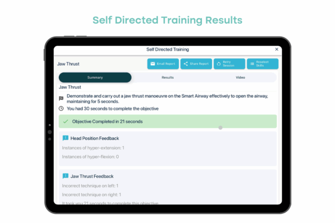 Smart Airway Adult App - Self Directed Training Results Smart Airway Adult App - Self Directed Training Results