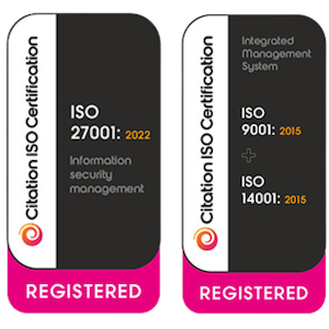 Сертификаты ISO 27001, ISO 9001, ISO 14001.