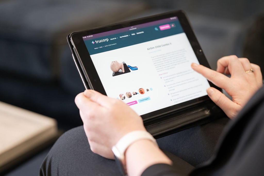 Trucorp Website on Ipad