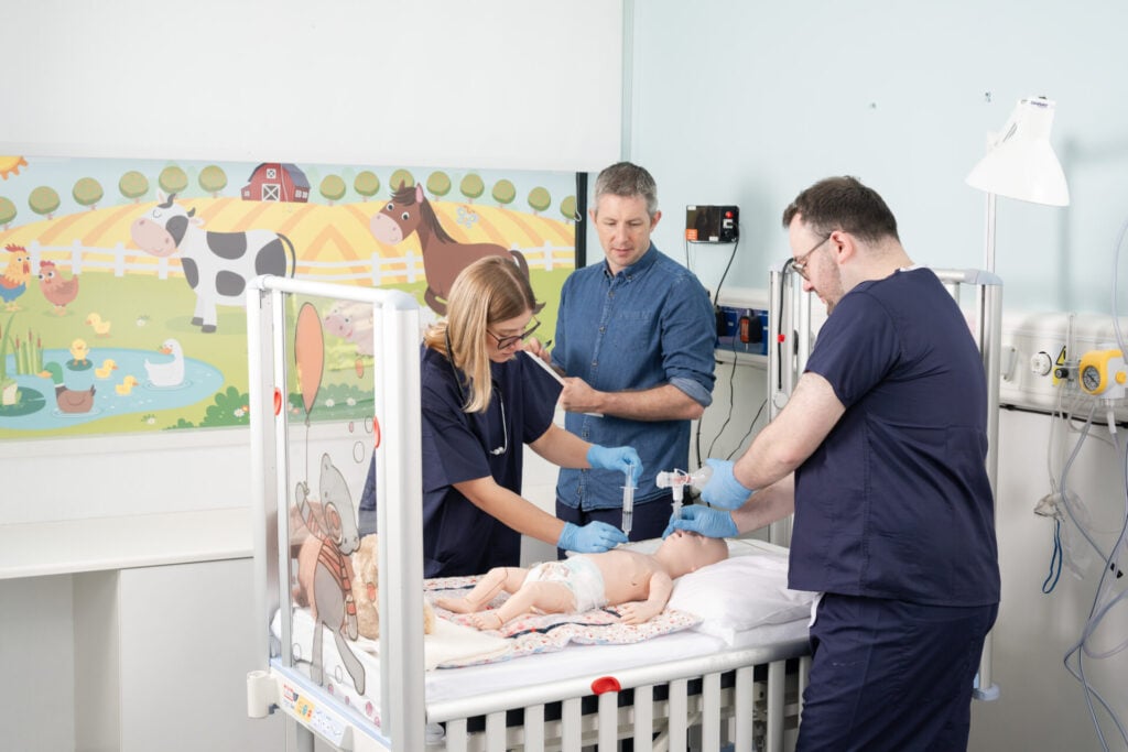 TruBaby X used in a hospital setting.