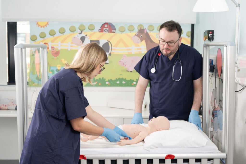 TruBaby X used in a hospital setting.