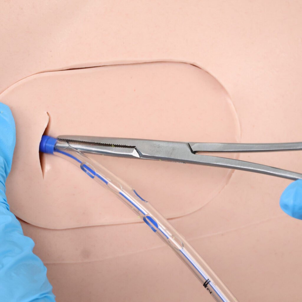 Tube insertion on TruMan Trauma Adult