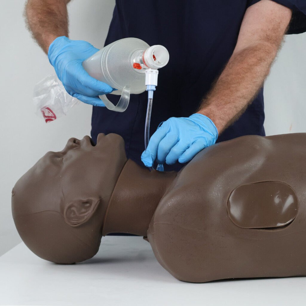 Intubation training on the TruMan Trauma Adult